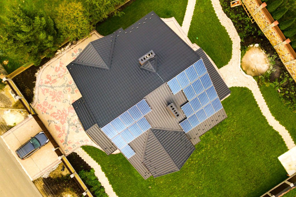 aerial view of a private house with solar photovol 2022 01 04 20 02 41 utc