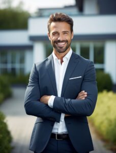 medium shot man working as real estate agent