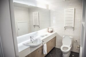 modern clean bathroom with toilet and sink 2024 10 18 03 34 14 utc